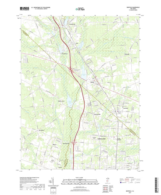 Newfield New Jersey US Topo Map Image