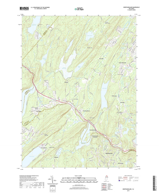 Newfoundland New Jersey US Topo Map Image