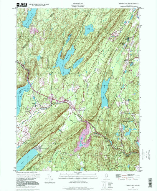 Classic USGS Newfoundland New Jersey 7.5'x7.5' Topo Map Image