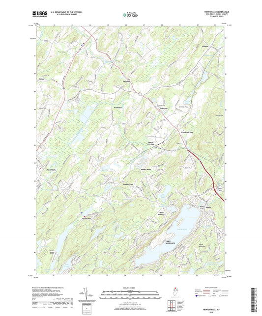 Newton East New Jersey US Topo Map Image