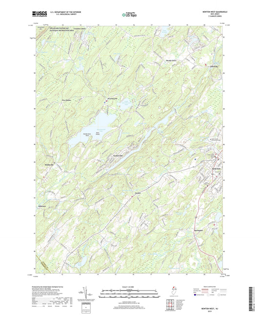 Newton West New Jersey US Topo Map Image