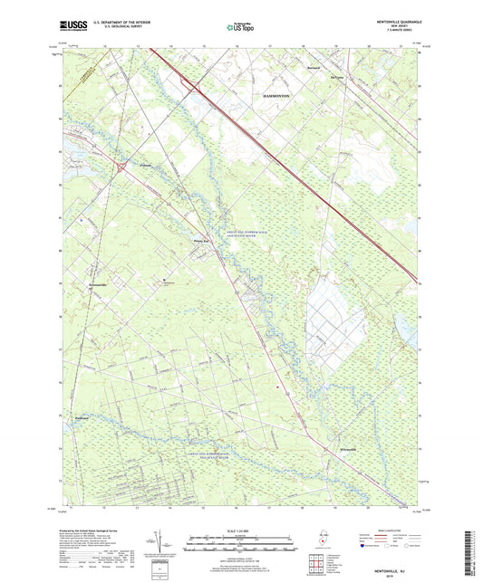 Newtonville New Jersey US Topo Map Image