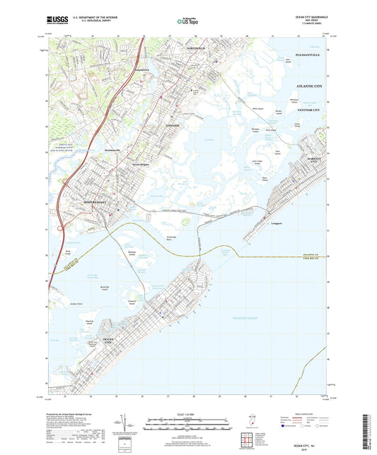 Ocean City New Jersey US Topo Map Image
