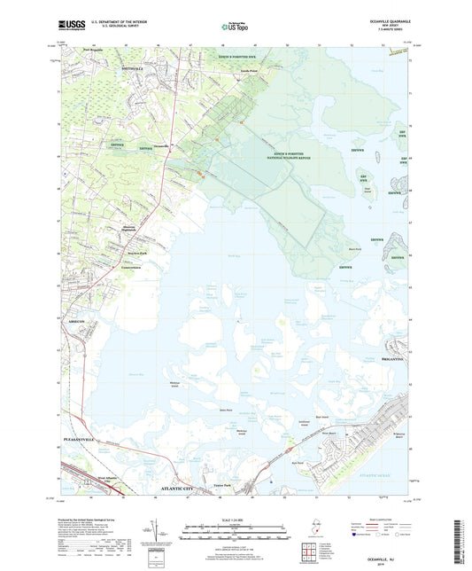 Oceanville New Jersey US Topo Map Image