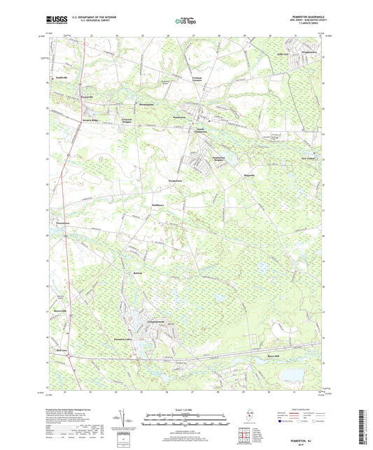 Pemberton New Jersey US Topo Map Image