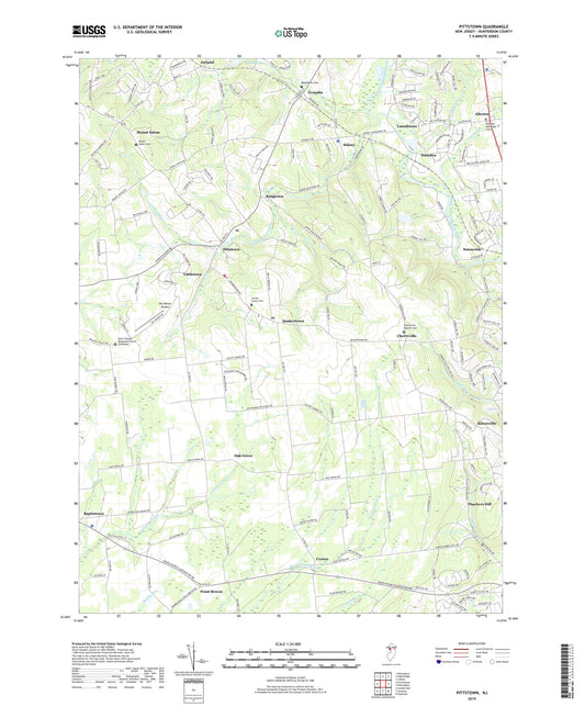 Pittstown New Jersey US Topo Map Image