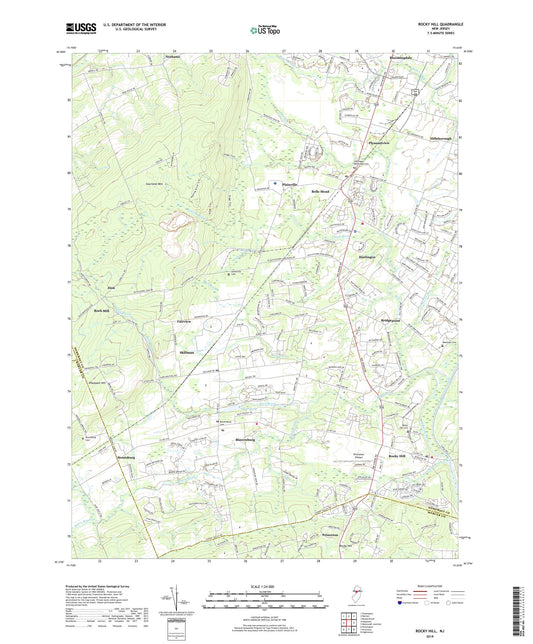 Rocky Hill New Jersey US Topo Map Image