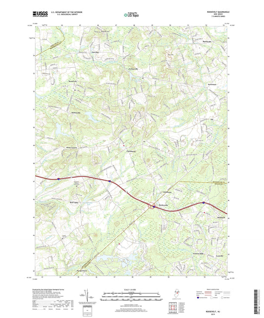 Roosevelt New Jersey US Topo Map Image