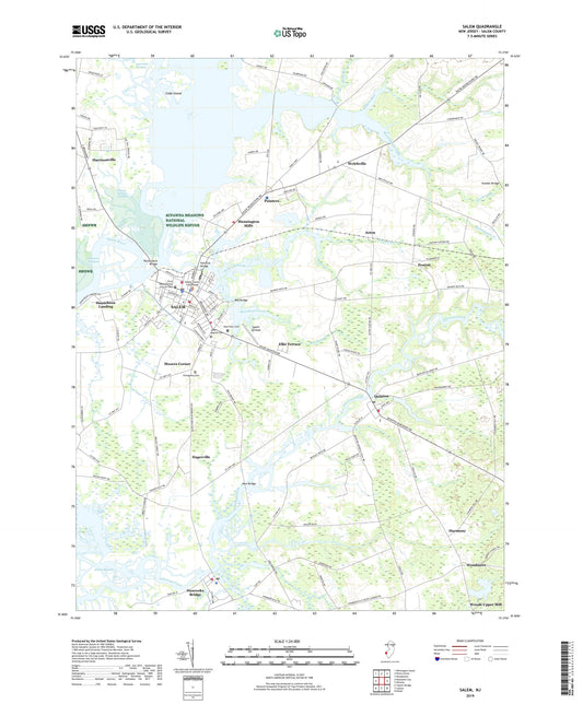 Salem New Jersey US Topo Map Image