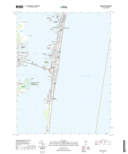 Seaside Park New Jersey US Topo Map Image