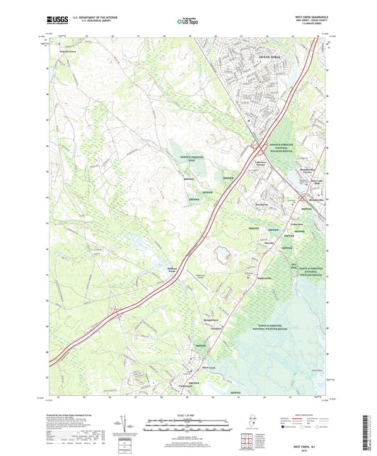 West Creek New Jersey US Topo Map Image