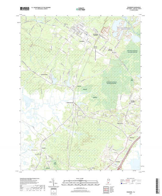 Woodbine New Jersey US Topo Map Image