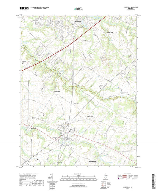 Woodstown New Jersey US Topo Map Image