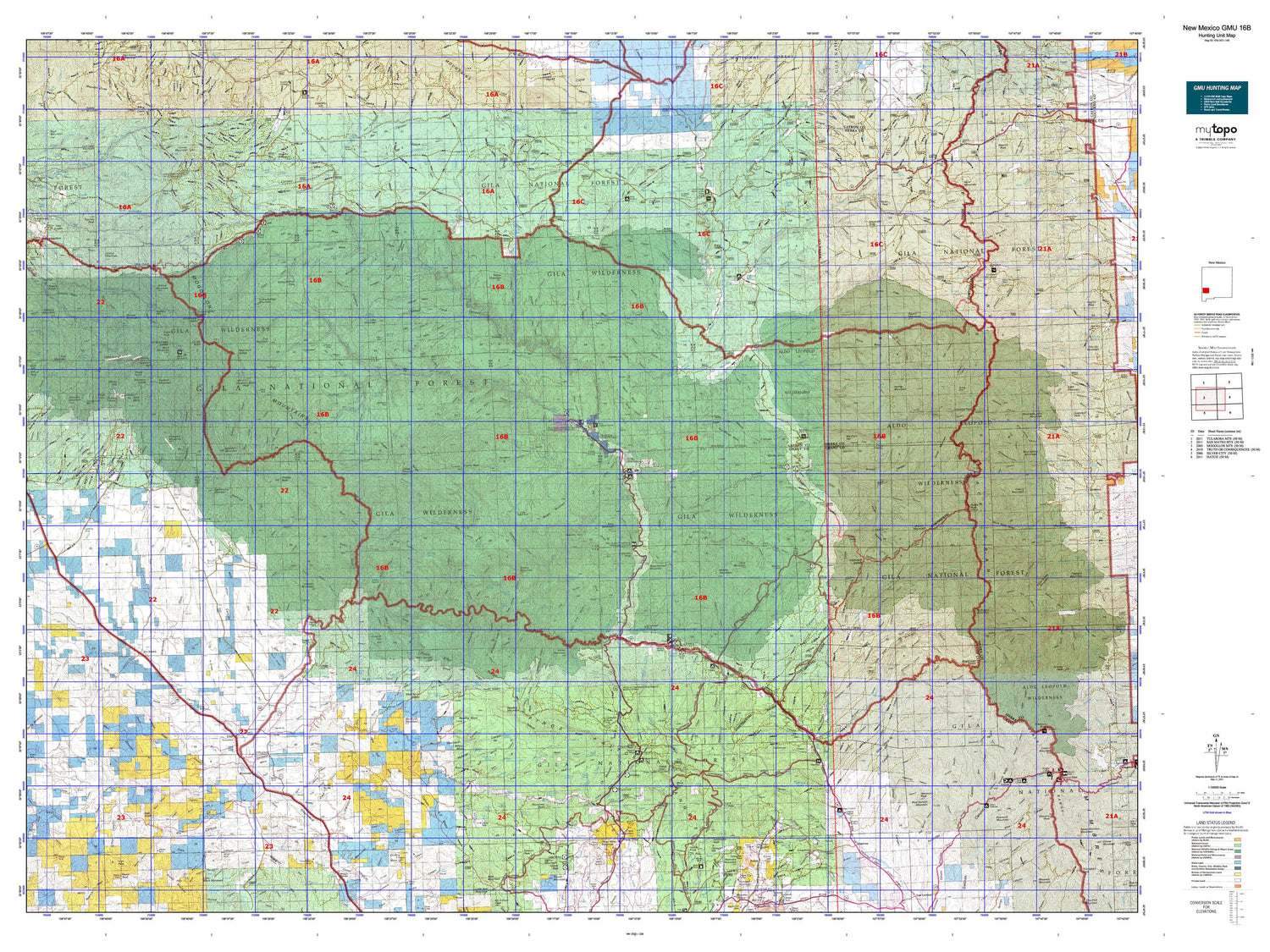 New Mexico GMU 16B Map Image