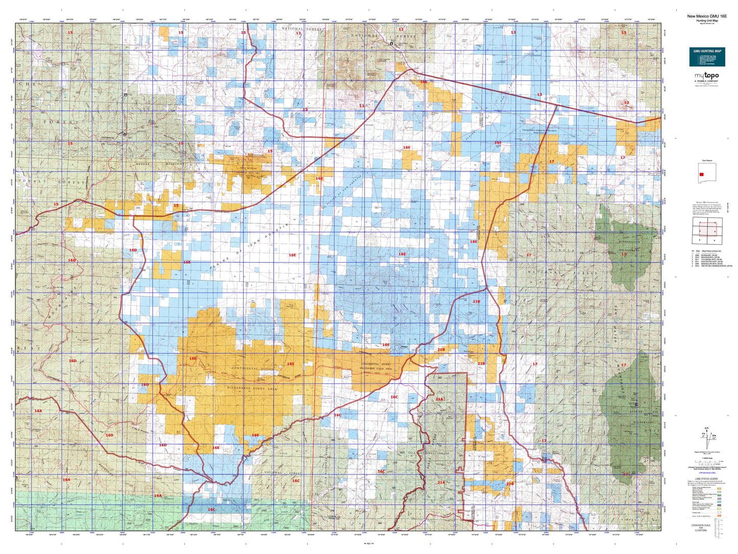 New Mexico GMU 16E Map Image