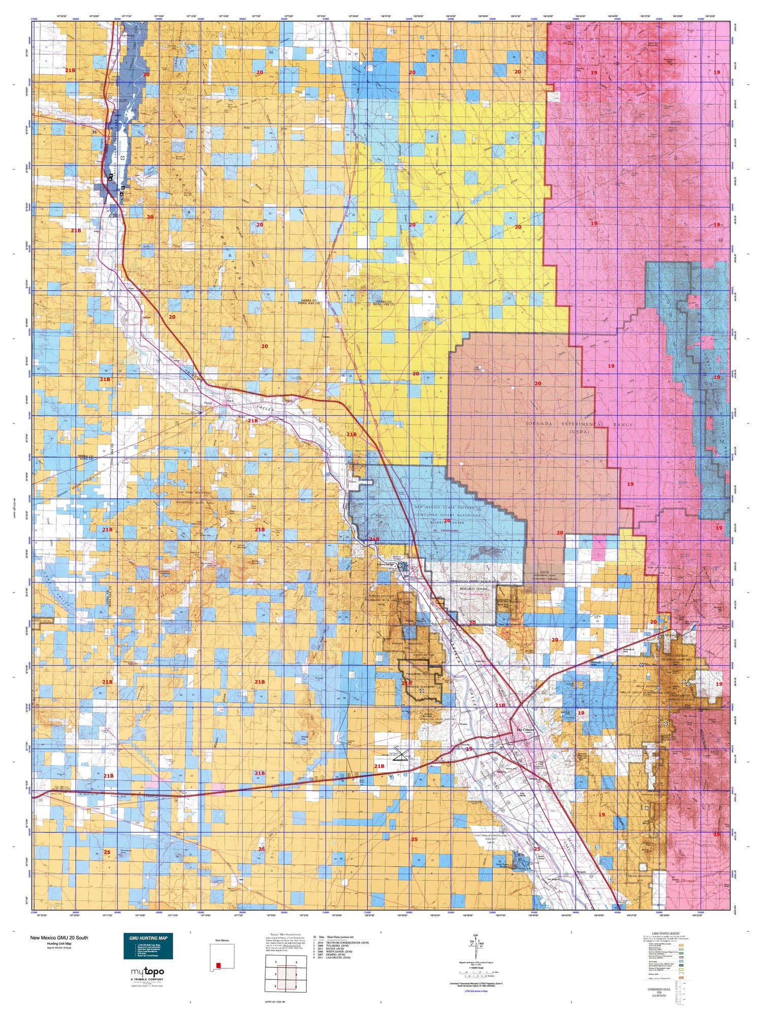 New Mexico GMU 20 South Map Image
