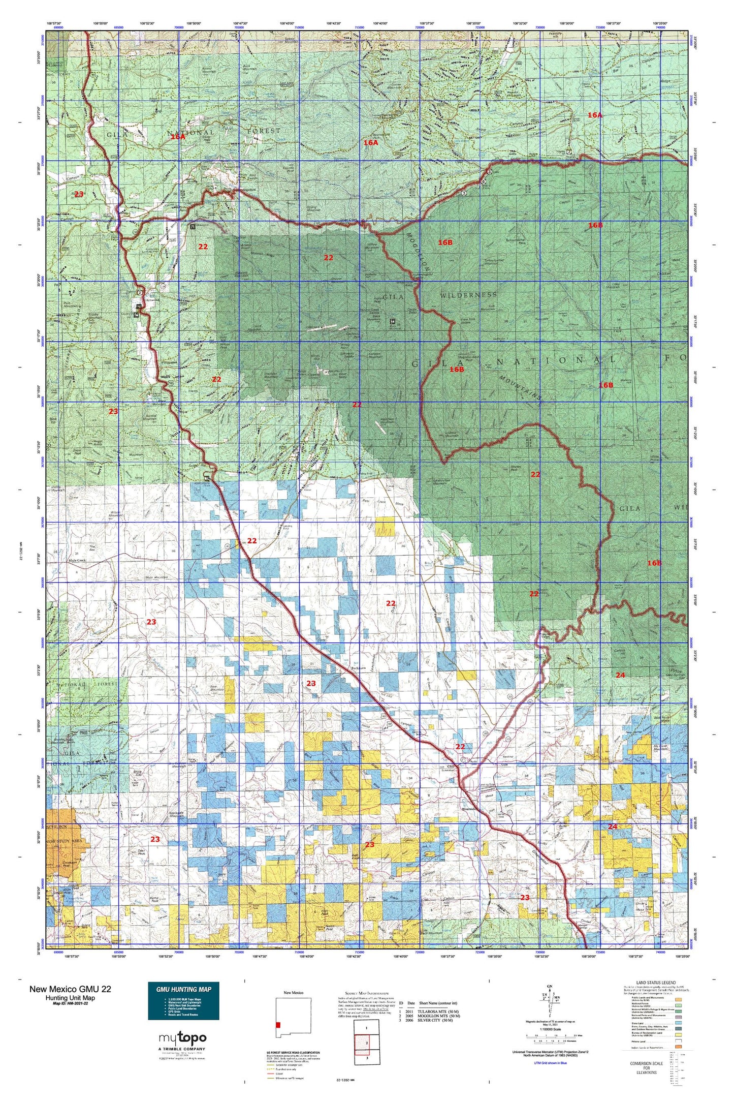 New Mexico GMU 22 Map Image