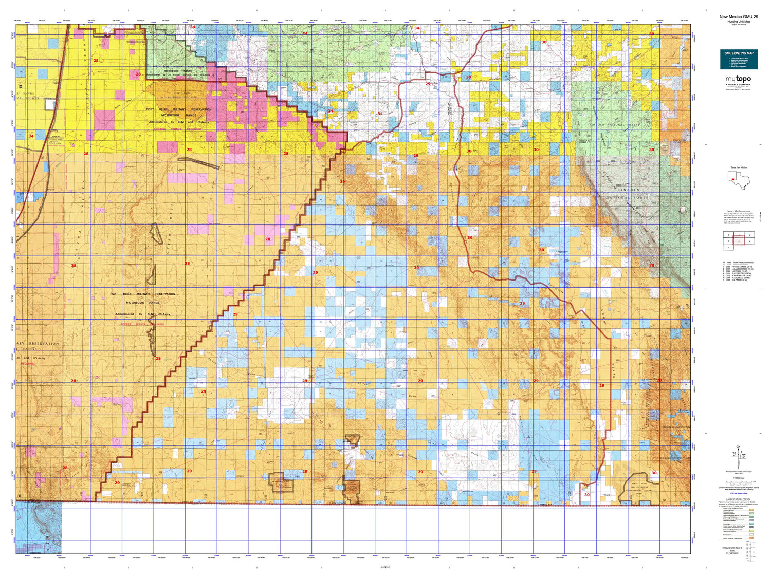 New Mexico GMU 29 Map Image