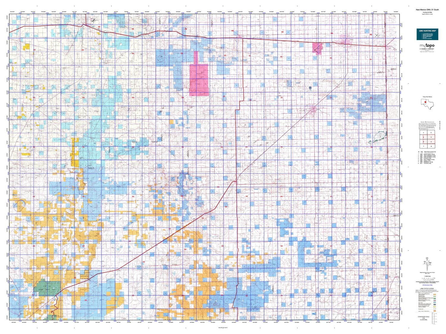 New Mexico GMU 31 South Map Image