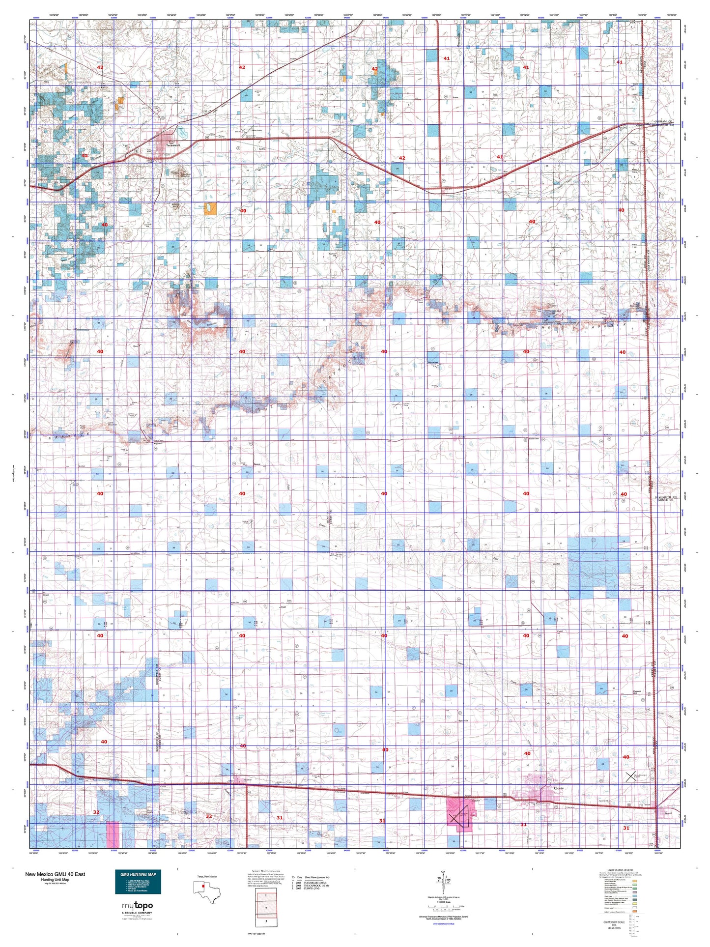 New Mexico GMU 40 East Map Image