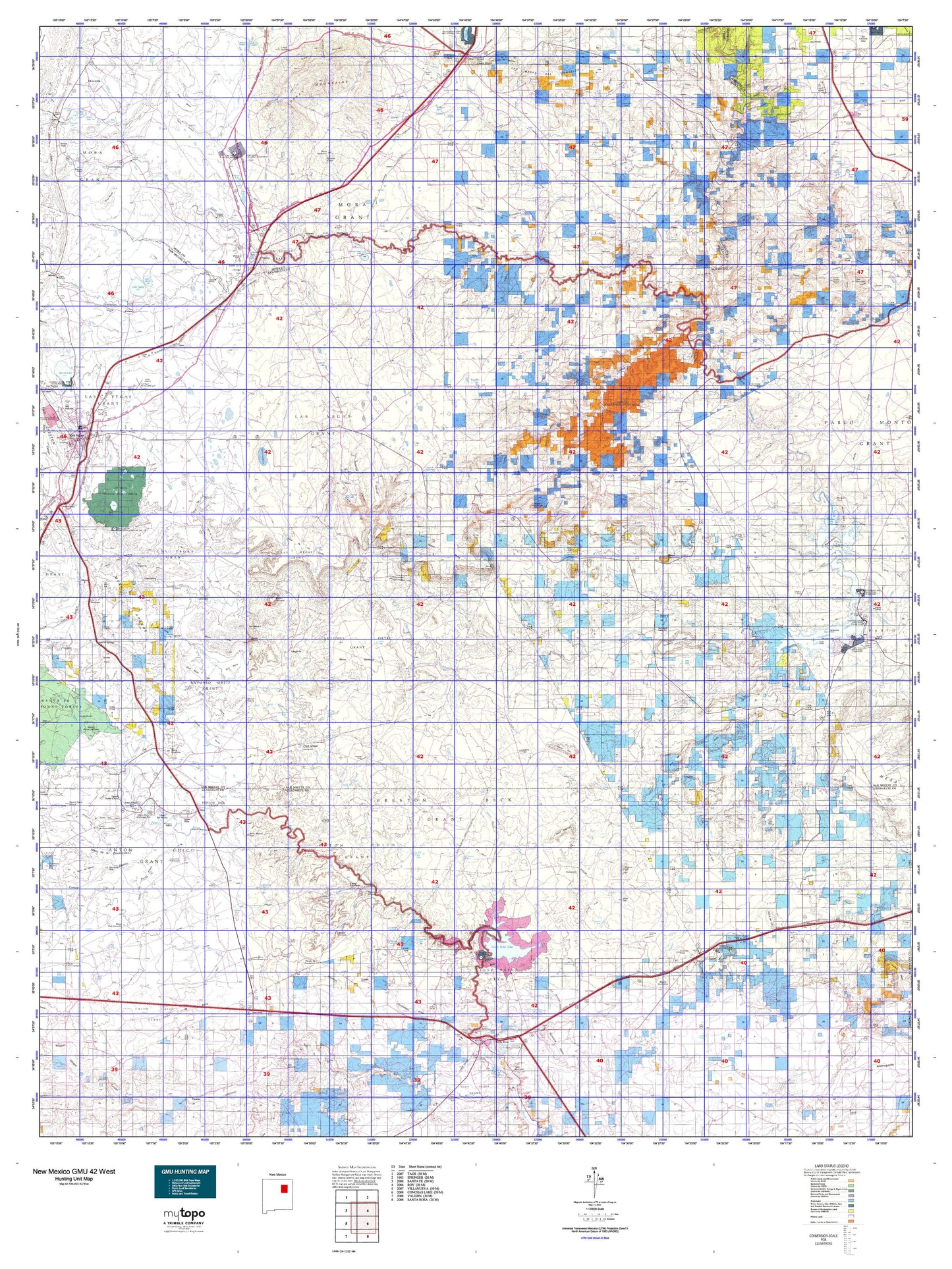 New Mexico GMU 42 West Map Image