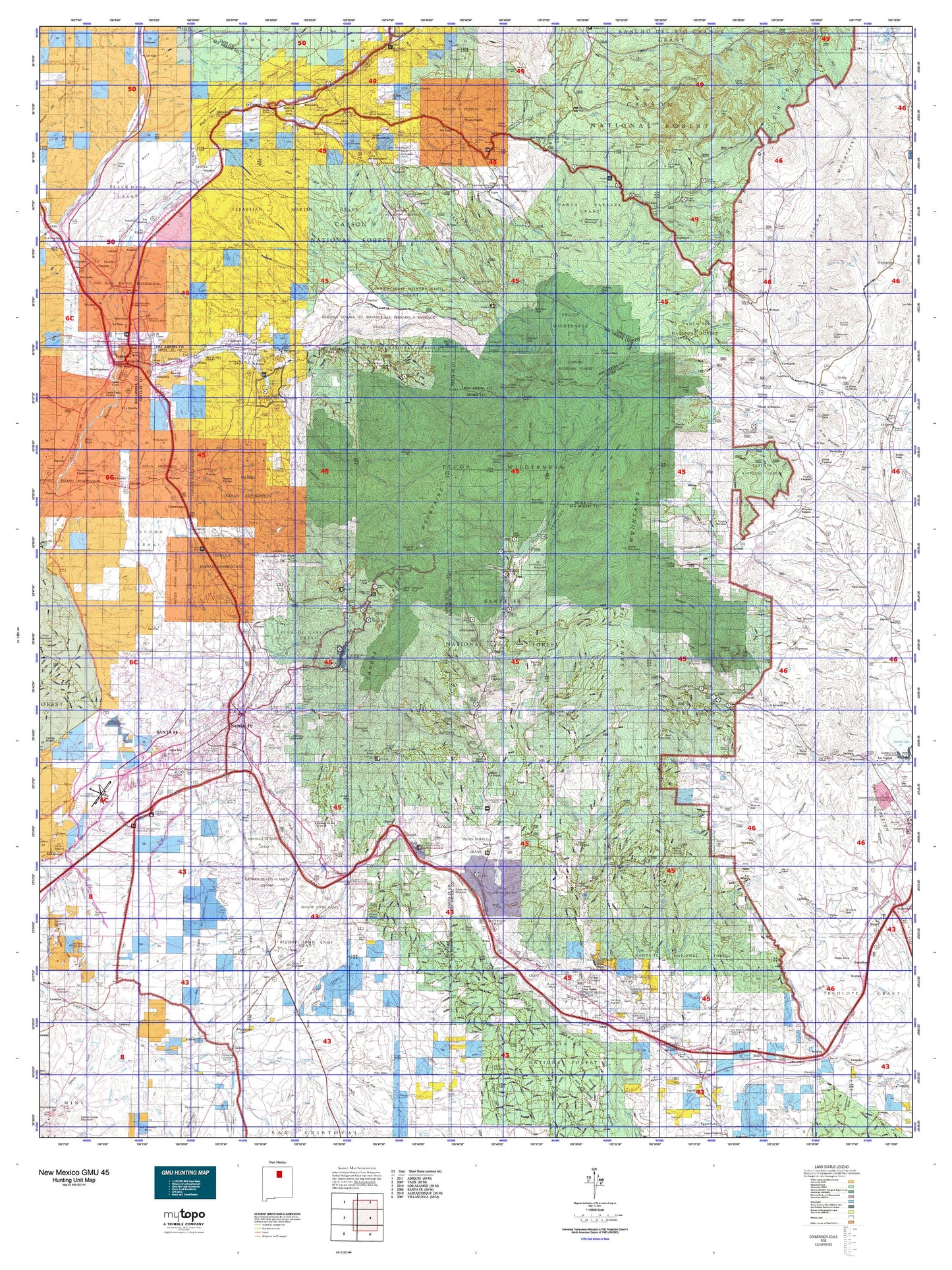 New Mexico GMU 45 Map Image