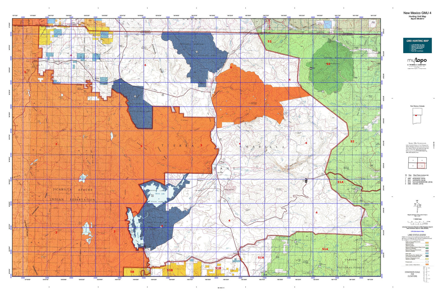 New Mexico GMU 4 Map Image