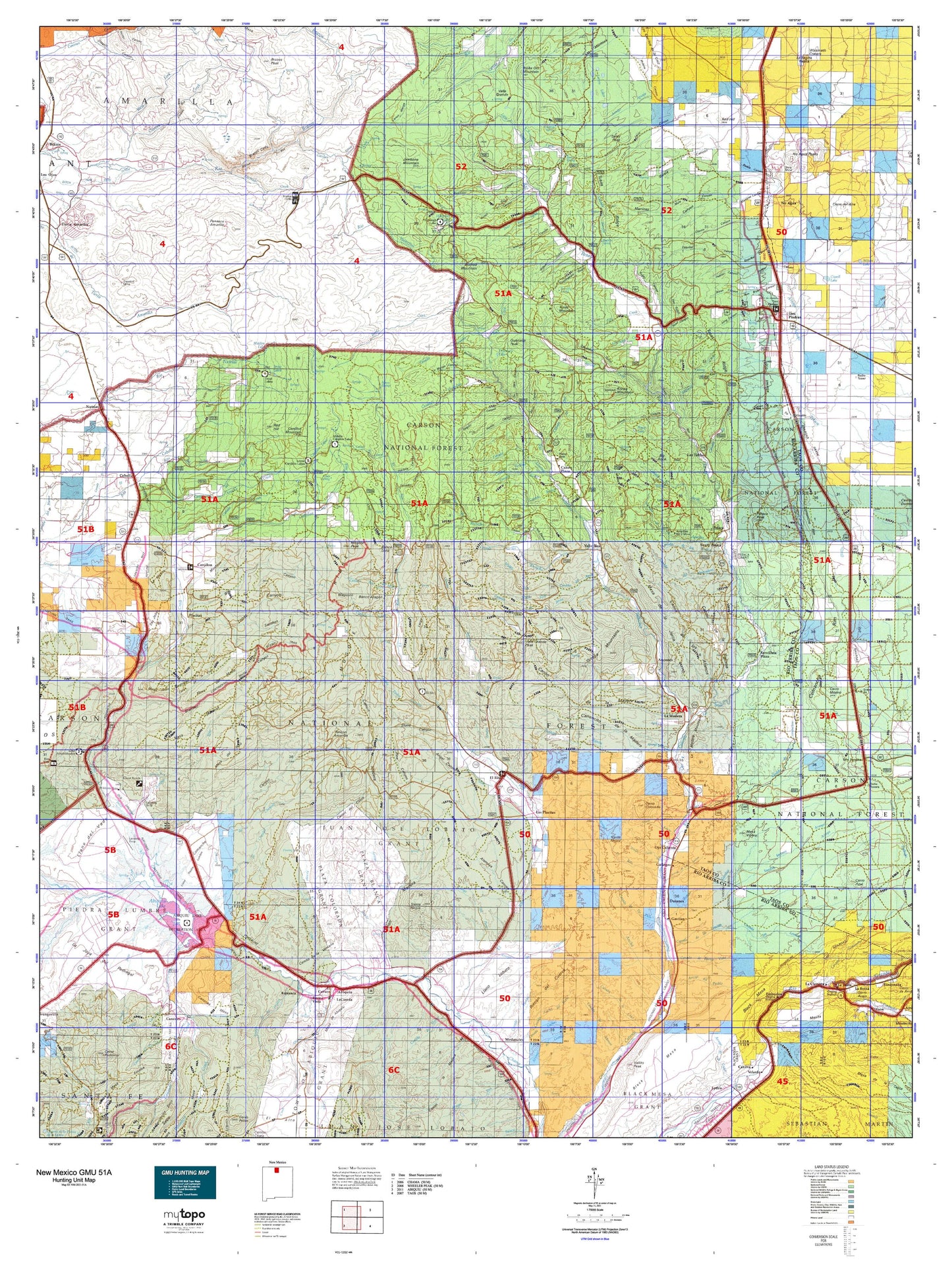 New Mexico GMU 51A Map Image