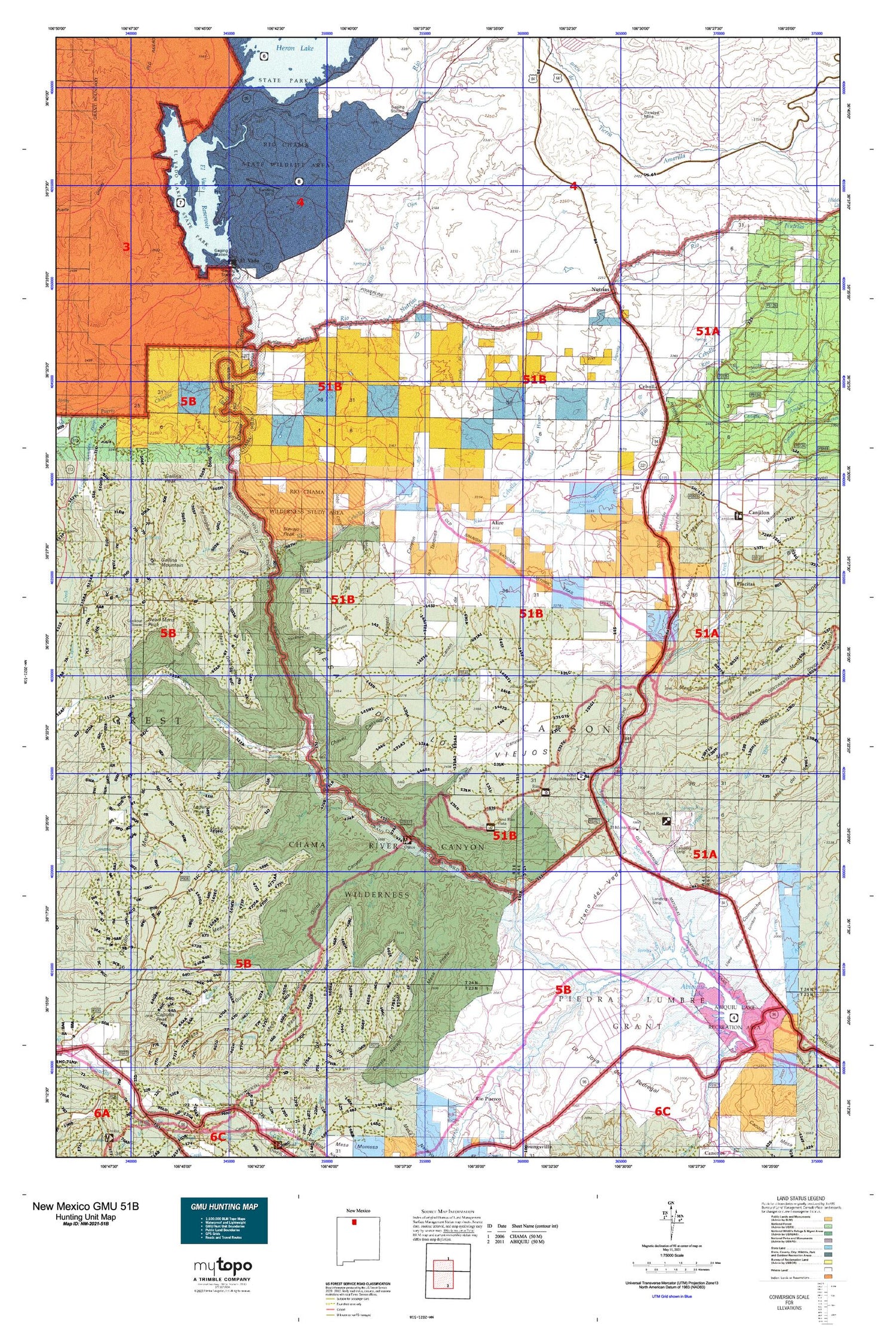 New Mexico GMU 51B Map Image