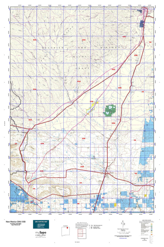 New Mexico GMU 55B Map Image