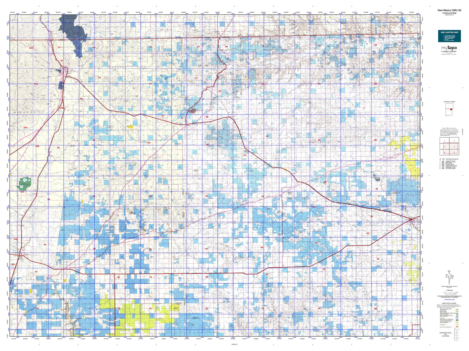 New Mexico GMU 56 Map Image