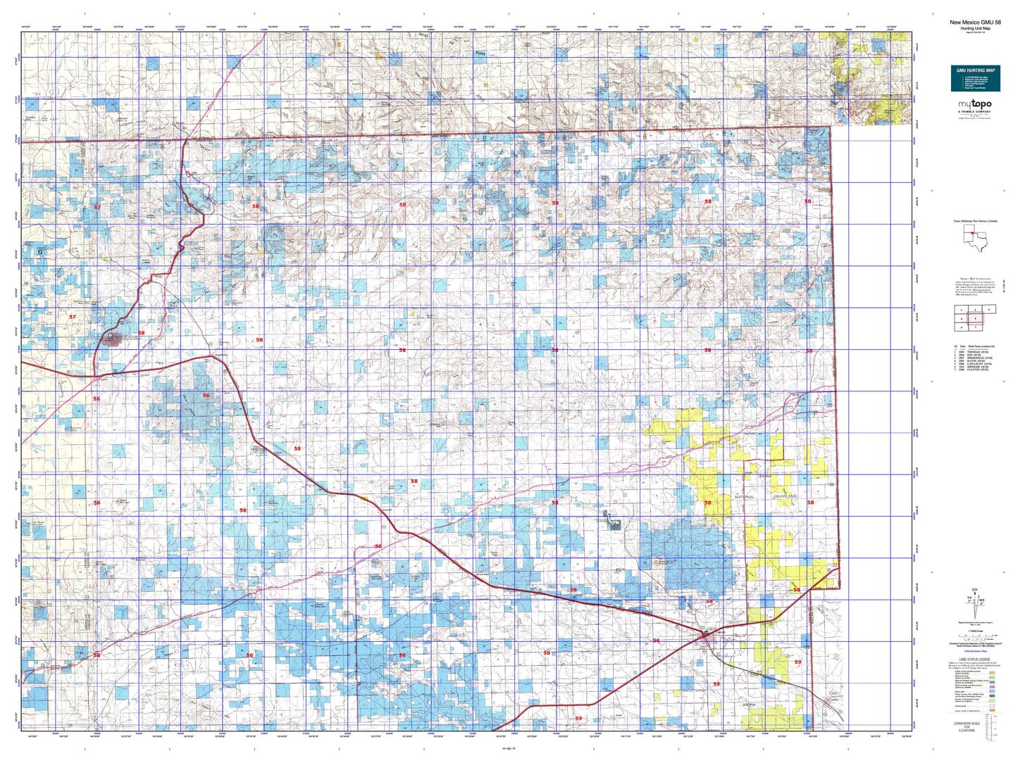 New Mexico GMU 58 Map Image