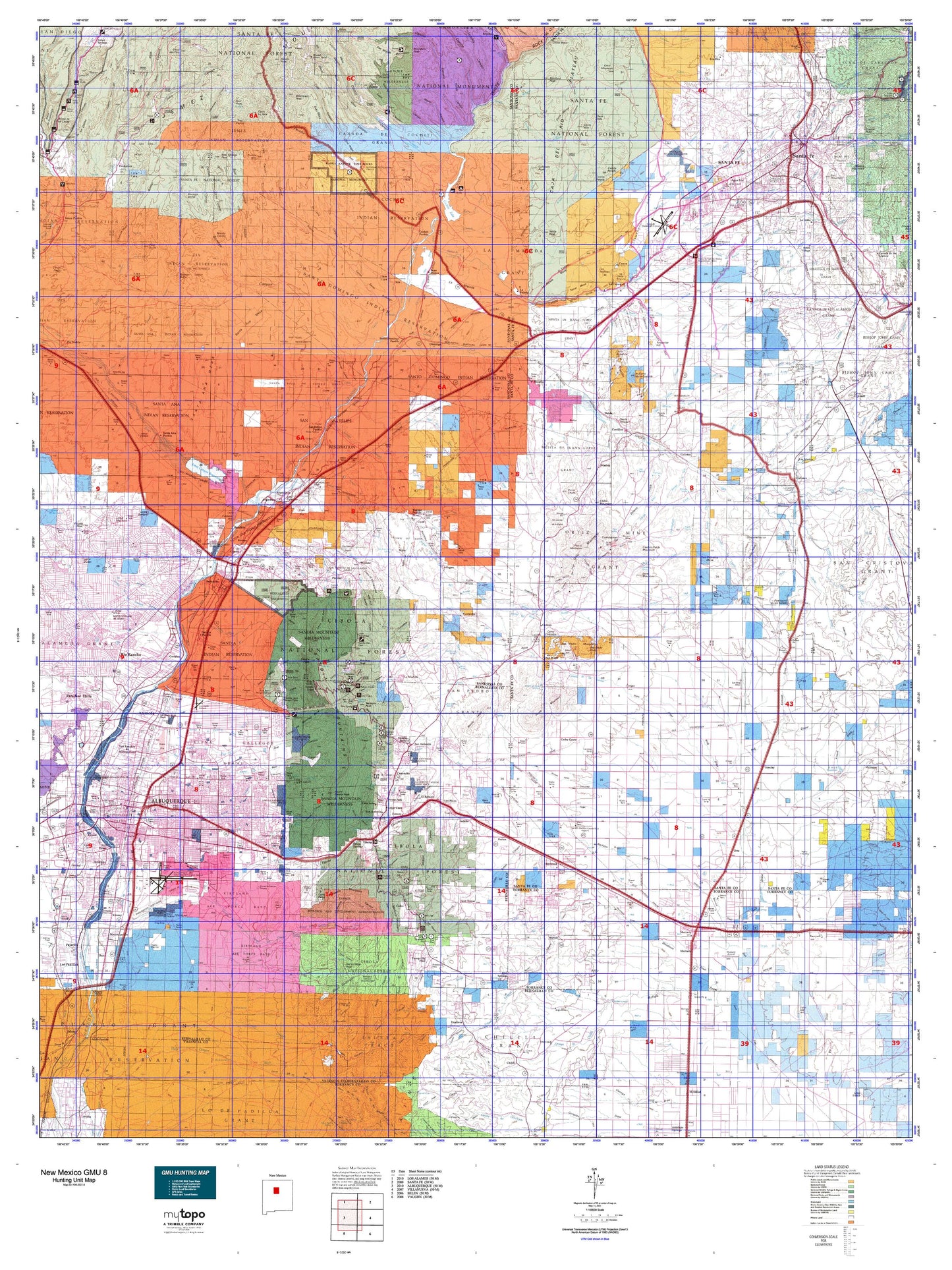 New Mexico GMU 8 Map Image