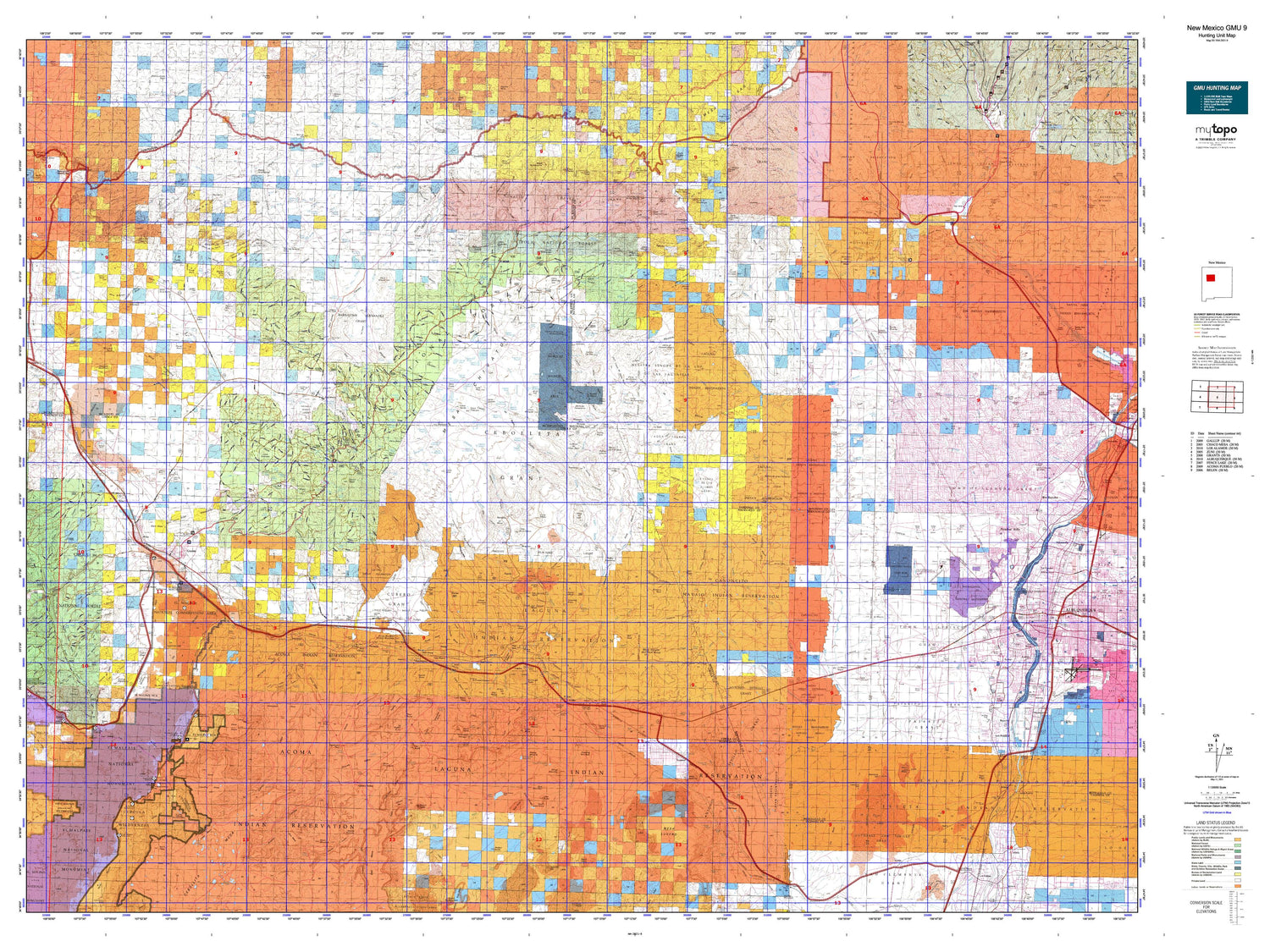 New Mexico GMU 9 Map Image