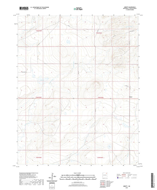 Abbott New Mexico US Topo Map Image