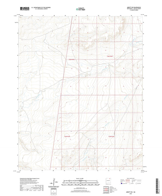 Abbott NW New Mexico US Topo Map Image