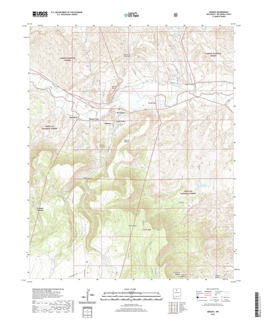 Abiquiu New Mexico US Topo Map Image