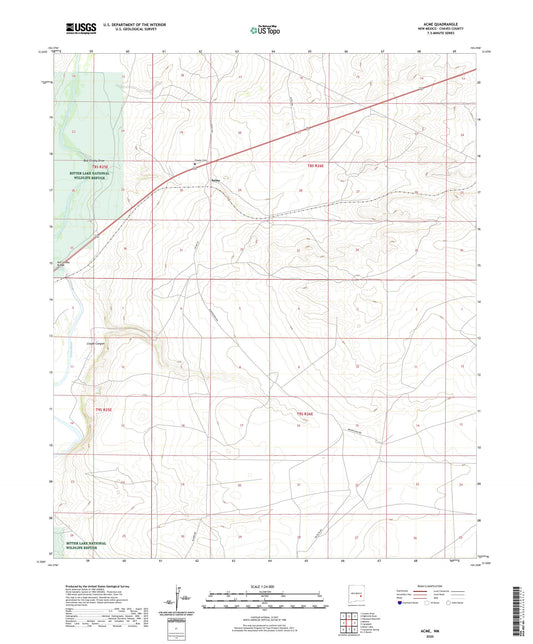 Acme New Mexico US Topo Map Image