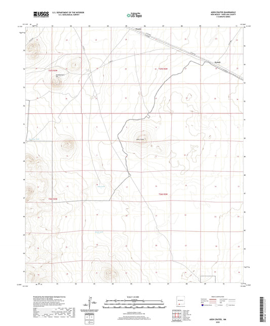 Aden Crater New Mexico US Topo Map Image