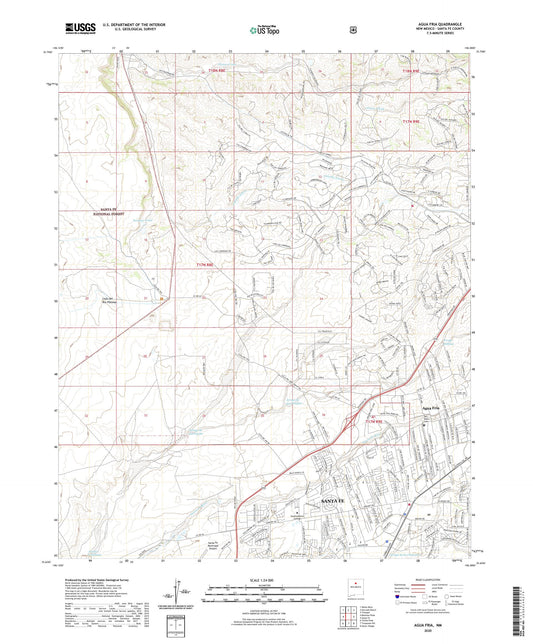 Agua Fria New Mexico US Topo Map Image