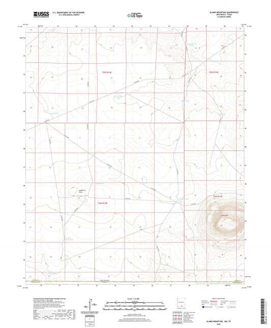 Alamo Mountain New Mexico US Topo Map Image