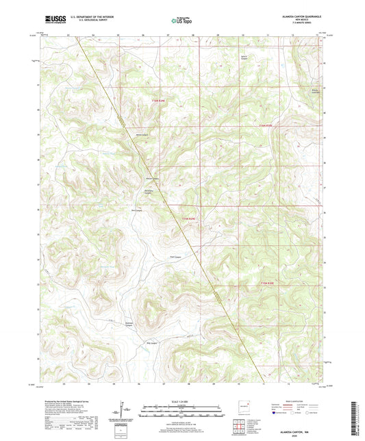 Alamosa Canyon New Mexico US Topo Map Image