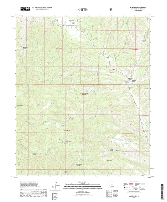 Allie Canyon New Mexico US Topo Map Image