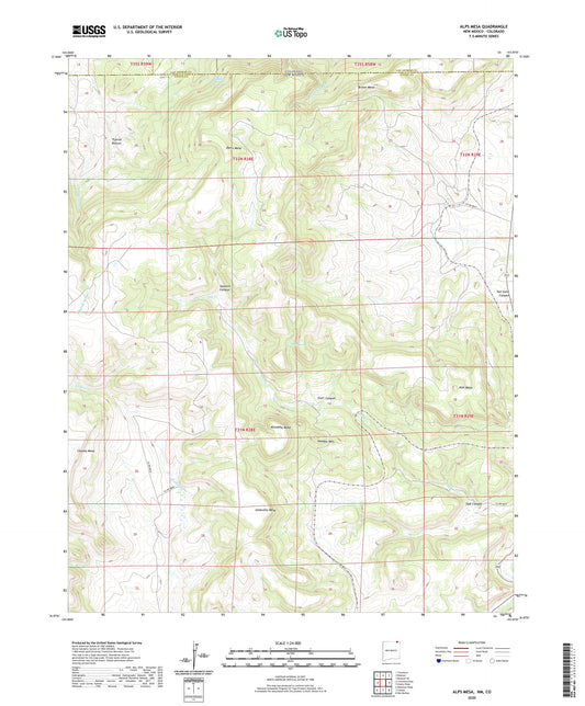 Alps Mesa New Mexico US Topo Map Image