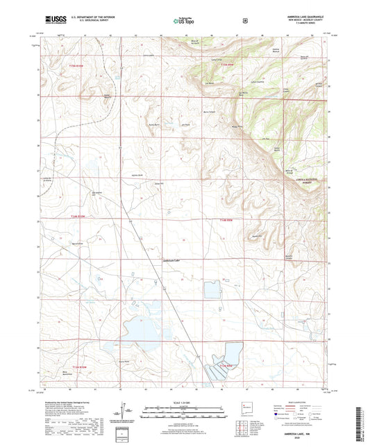 Ambrosia Lake New Mexico US Topo Map Image