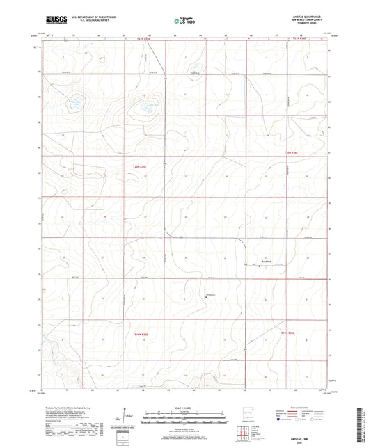 Amistad New Mexico US Topo Map Image
