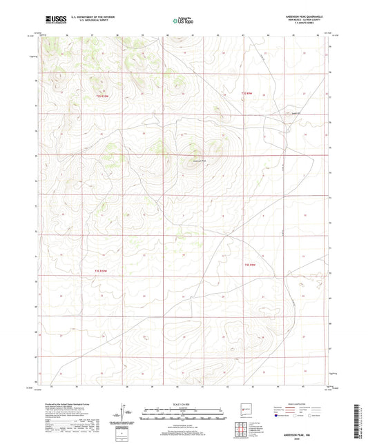 Anderson Peak New Mexico US Topo Map Image
