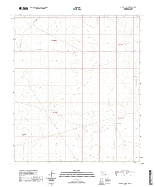 Andrews Place New Mexico US Topo Map Image