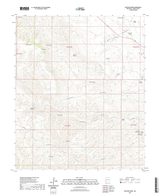 Antelope Ridge New Mexico US Topo Map Image