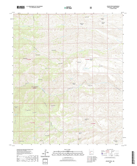 Apache Peak New Mexico US Topo Map Image